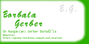 borbala gerber business card